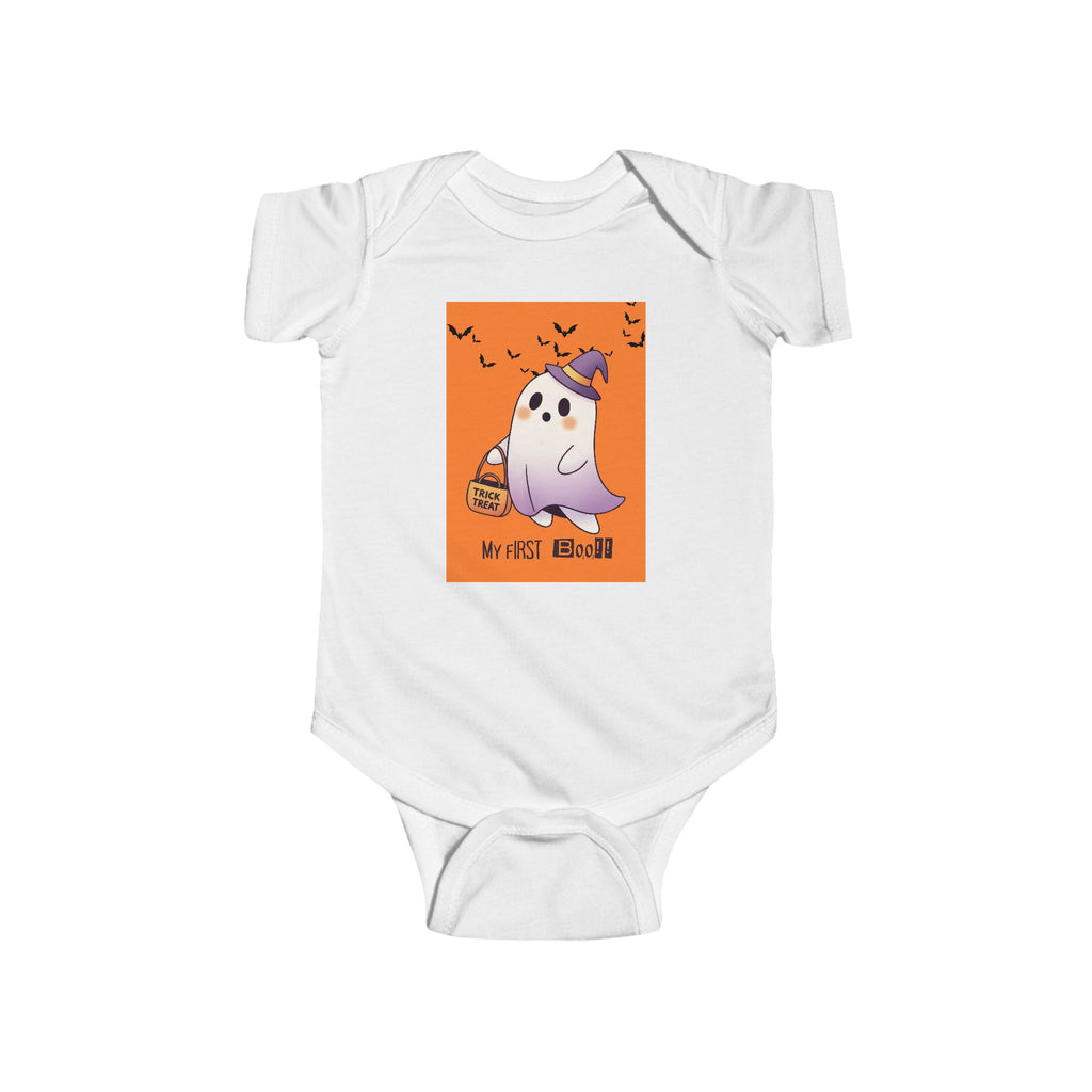 Adorable Halloween Ghost Infant Bodysuit, Baby Halloween Costume, Cute Baby Outfit, Spooky Season Apparel, Trick or Treat Onesie