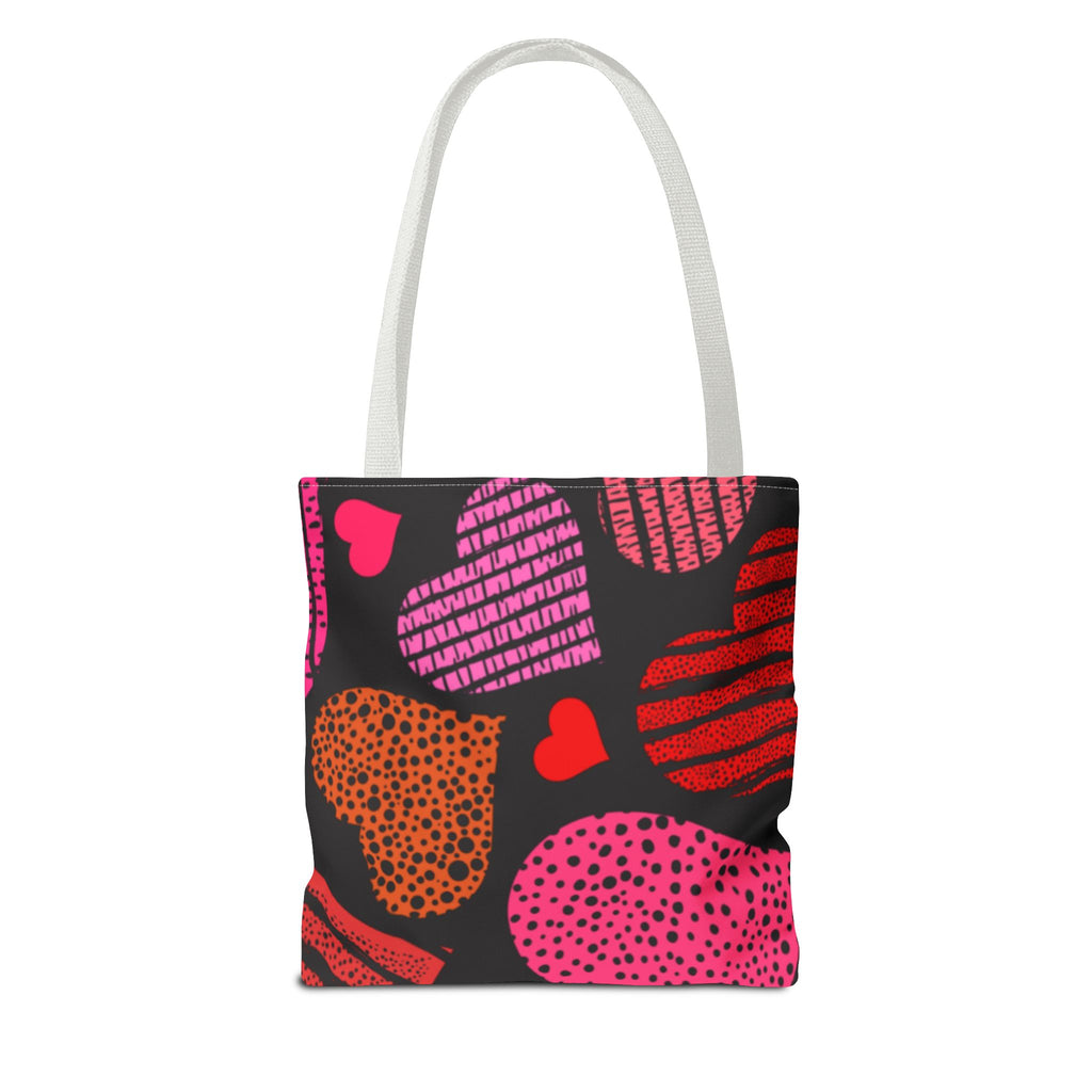 Heart Patterned Tote Bag for Everyday Use, Valentine's Gift, Shopping Bag, Beach Tote, Reusable Grocery Bag