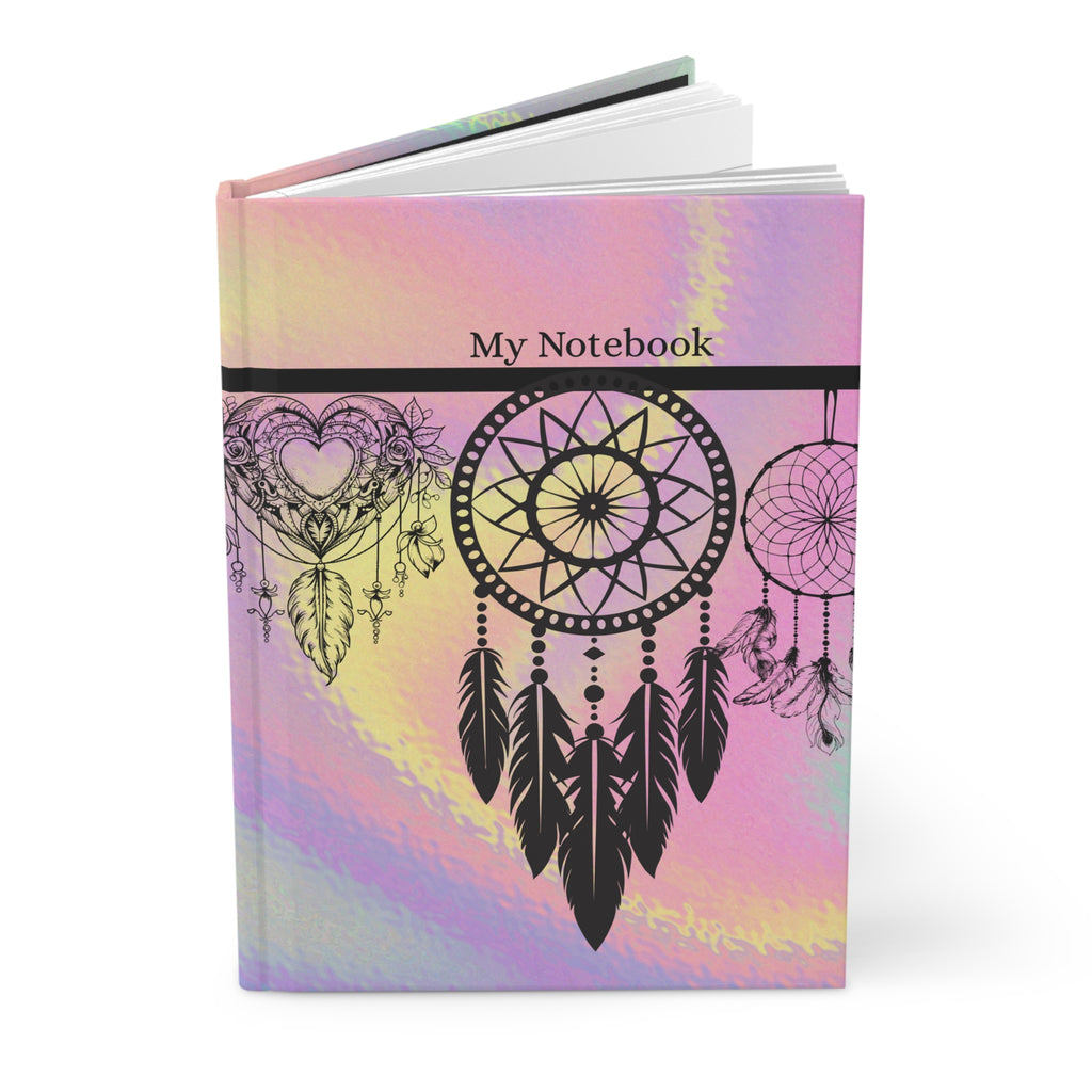 Dreamcatcher Hardcover Journal | Boho Notebook | Pastel Dream Journal | Writing Diary | Gift for Students, Artists, Work, School