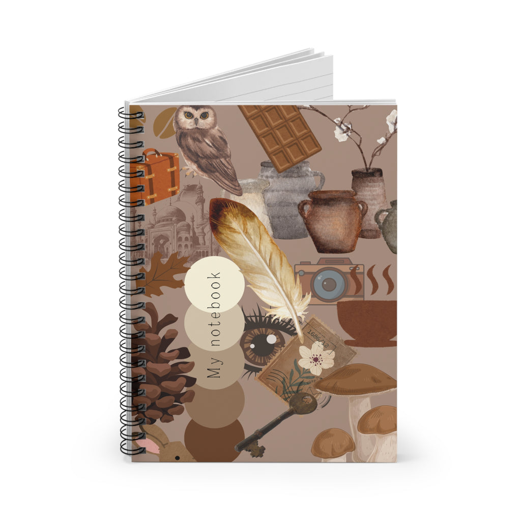 Chic Spiral Notebook - Boho Designs for Creative Souls, Journal, Writing, Gift for Writers, Student Supplies, Home Office Decor