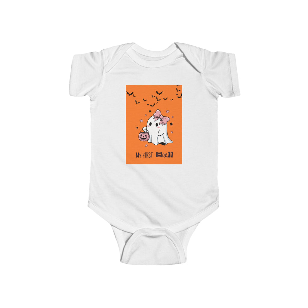 Adorable Halloween Infant Bodysuit, Cute Ghost Design Baby Clothes, Halloween Baby Outfit, Toddler Costume, Gift for New Parents