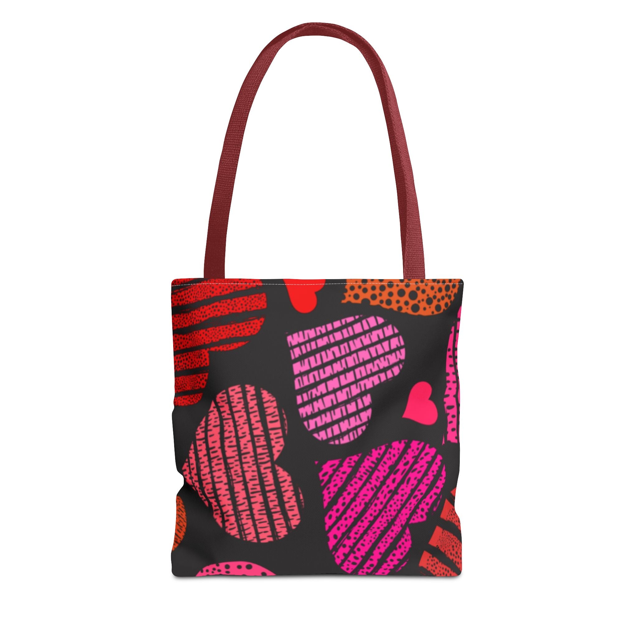 Heart Patterned Tote Bag for Everyday Use, Valentine's Gift, Shopping Bag, Beach Tote, Reusable Grocery Bag