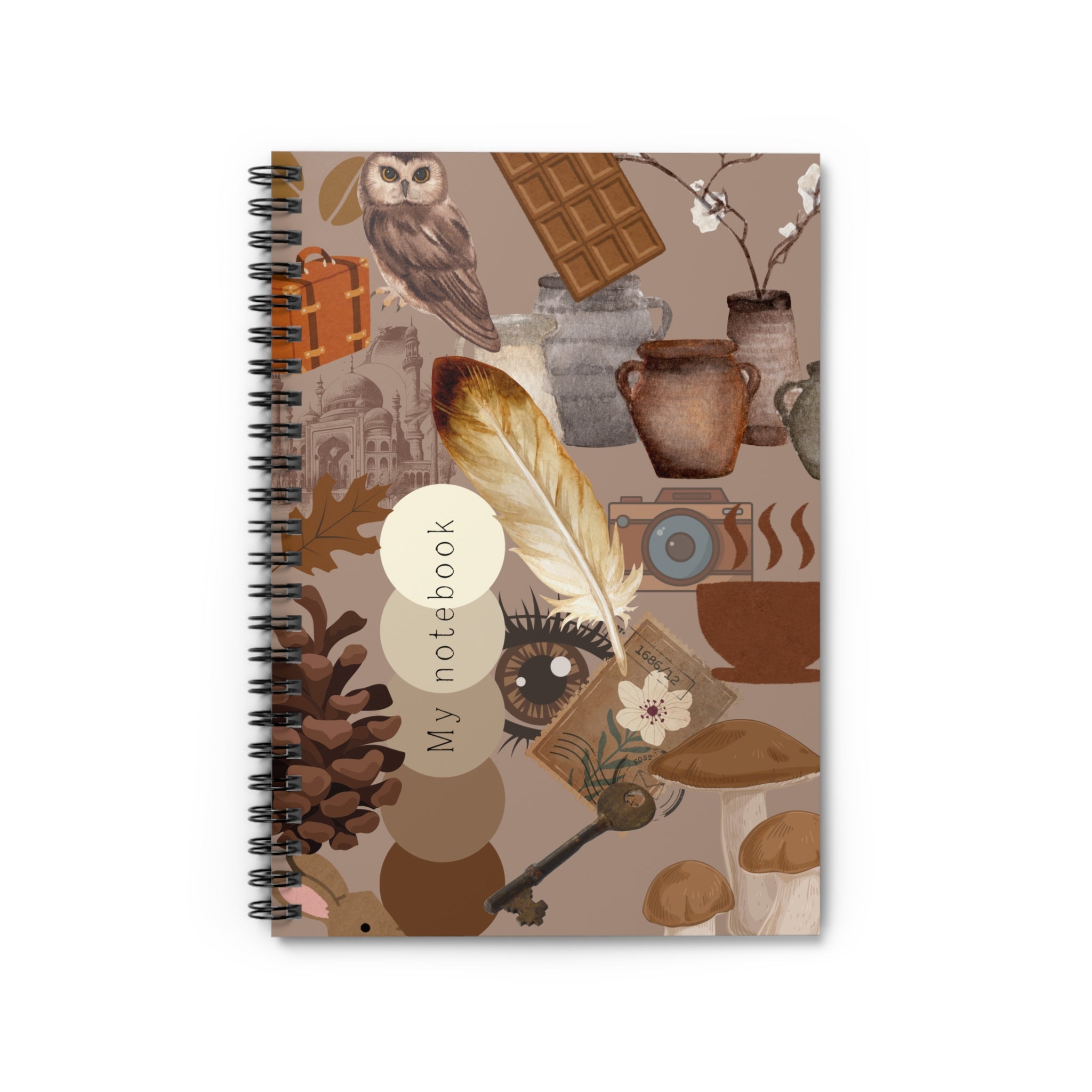 Chic Spiral Notebook - Boho Designs for Creative Souls, Journal, Writing, Gift for Writers, Student Supplies, Home Office Decor