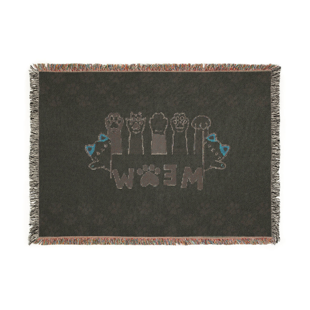 Cute Cat-Themed Woven Blanket for Pet Lovers, Cozy Home Decor, Gift for Cat Owners, Cat Lover's Blanket, Meow and Warm Decorative Throw