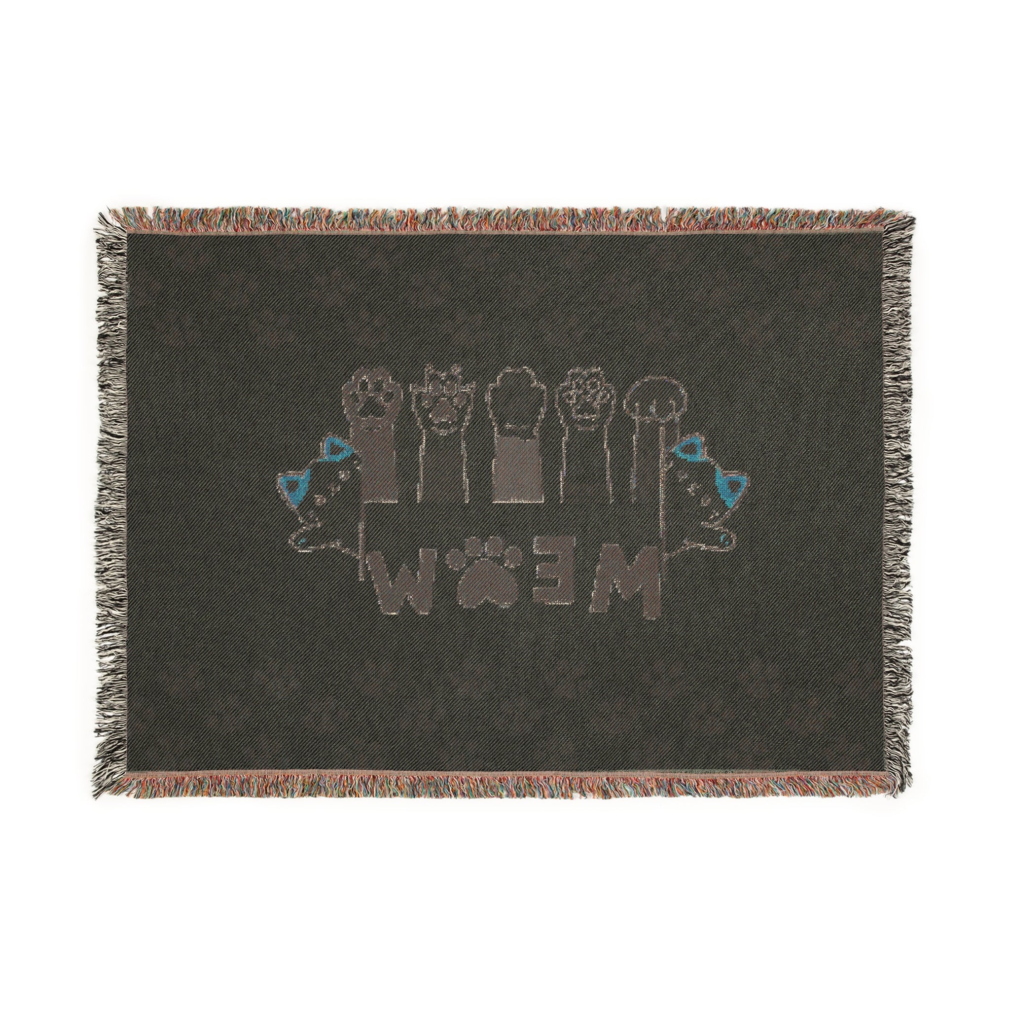 Cute Cat-Themed Woven Blanket for Pet Lovers, Cozy Home Decor, Gift for Cat Owners, Cat Lover's Blanket, Meow and Warm Decorative Throw