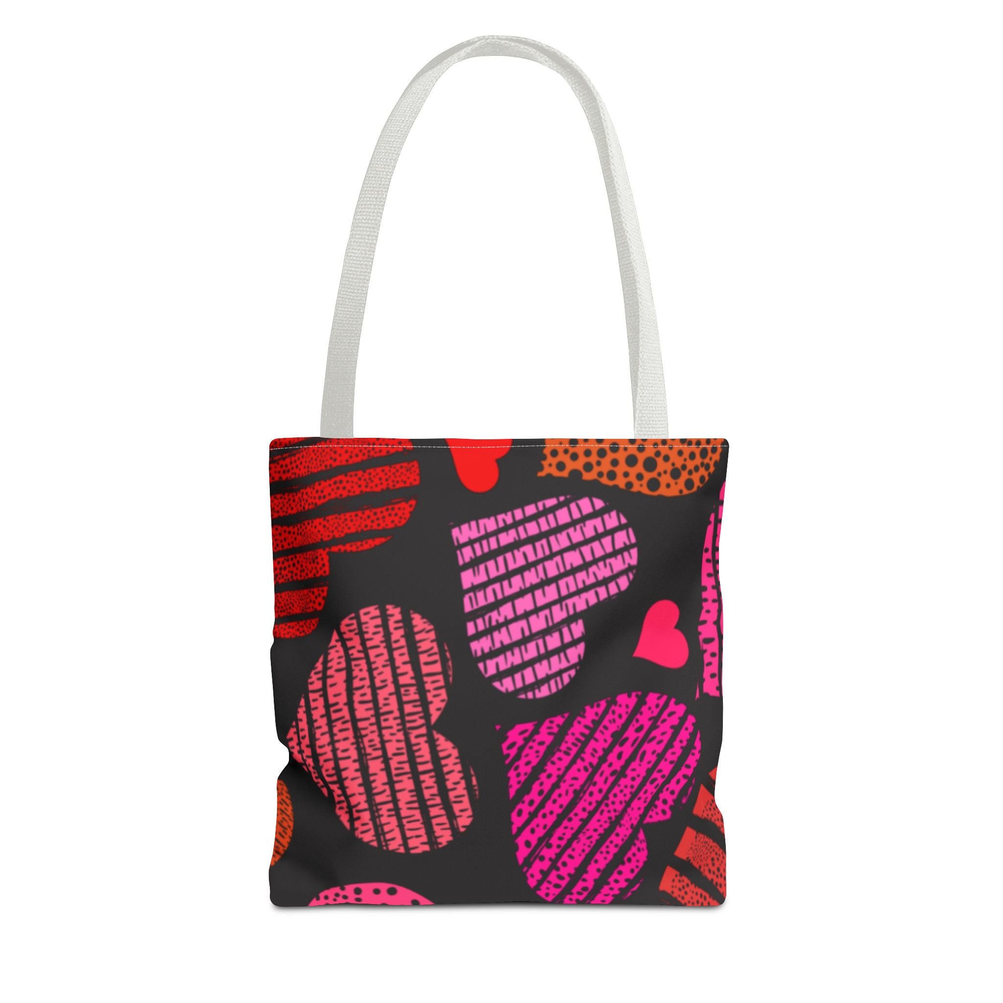 Heart Patterned Tote Bag for Everyday Use, Valentine's Gift, Shopping Bag, Beach Tote, Reusable Grocery Bag