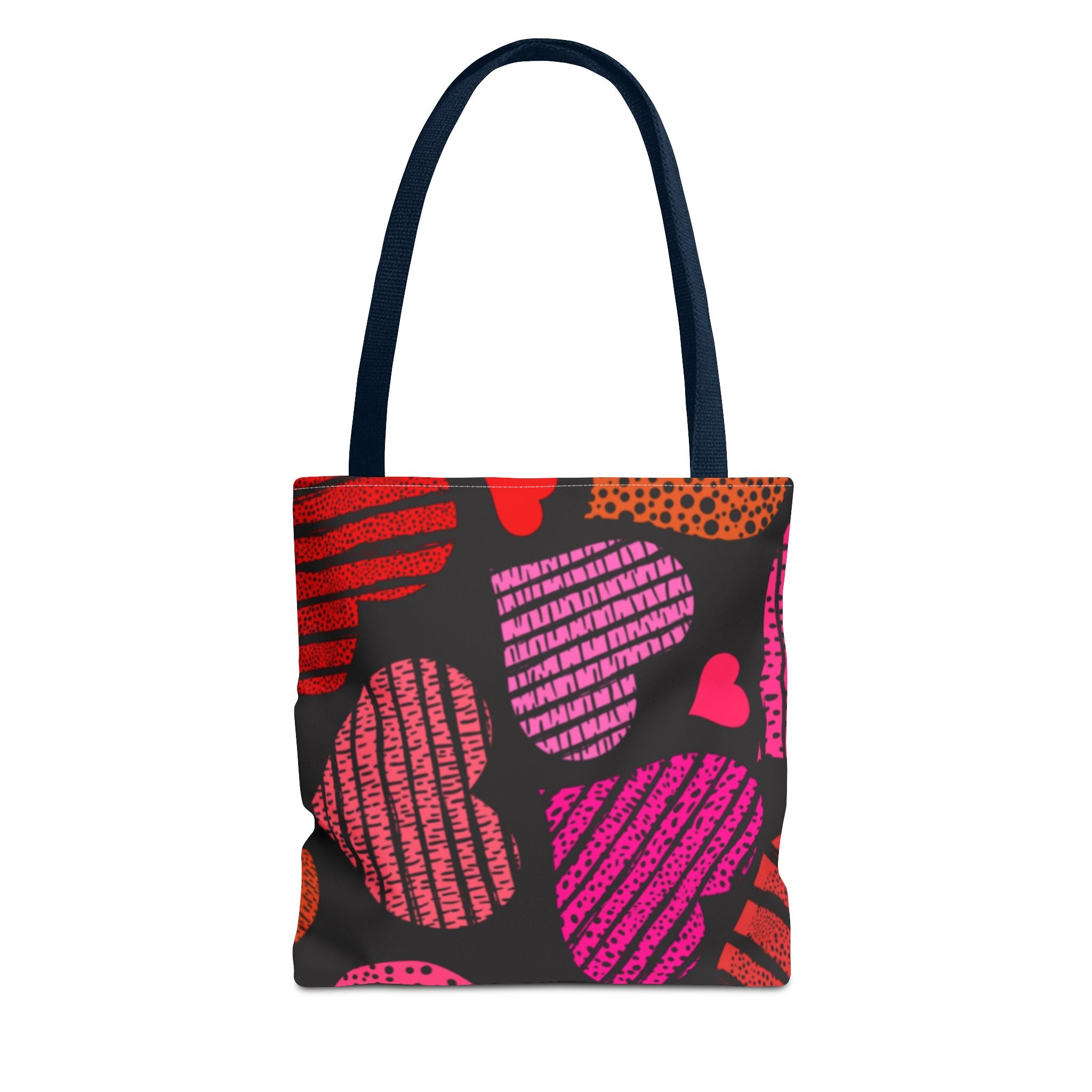 Heart Patterned Tote Bag for Everyday Use, Valentine's Gift, Shopping Bag, Beach Tote, Reusable Grocery Bag