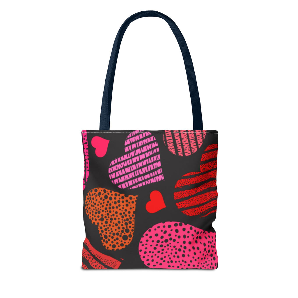Heart Patterned Tote Bag for Everyday Use, Valentine's Gift, Shopping Bag, Beach Tote, Reusable Grocery Bag