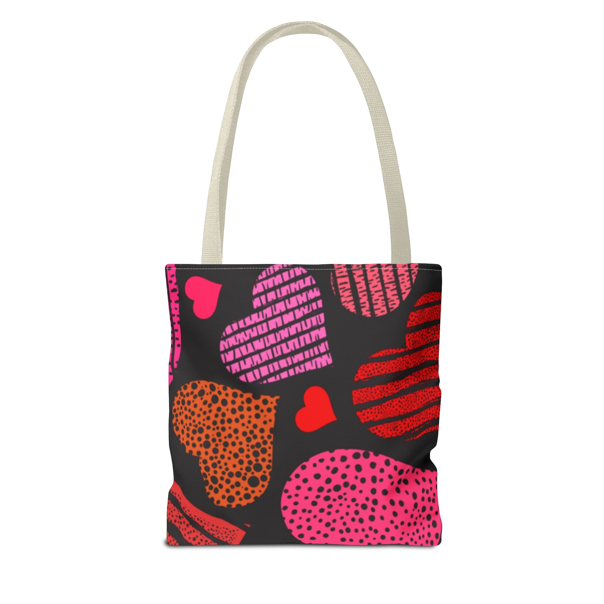 Heart Patterned Tote Bag for Everyday Use, Valentine's Gift, Shopping Bag, Beach Tote, Reusable Grocery Bag
