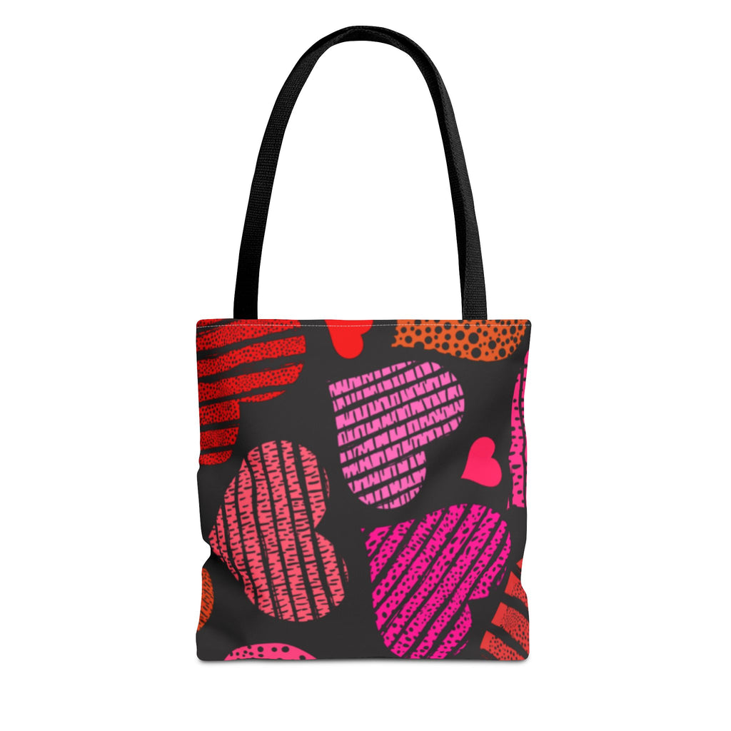 Heart Patterned Tote Bag for Everyday Use, Valentine's Gift, Shopping Bag, Beach Tote, Reusable Grocery Bag