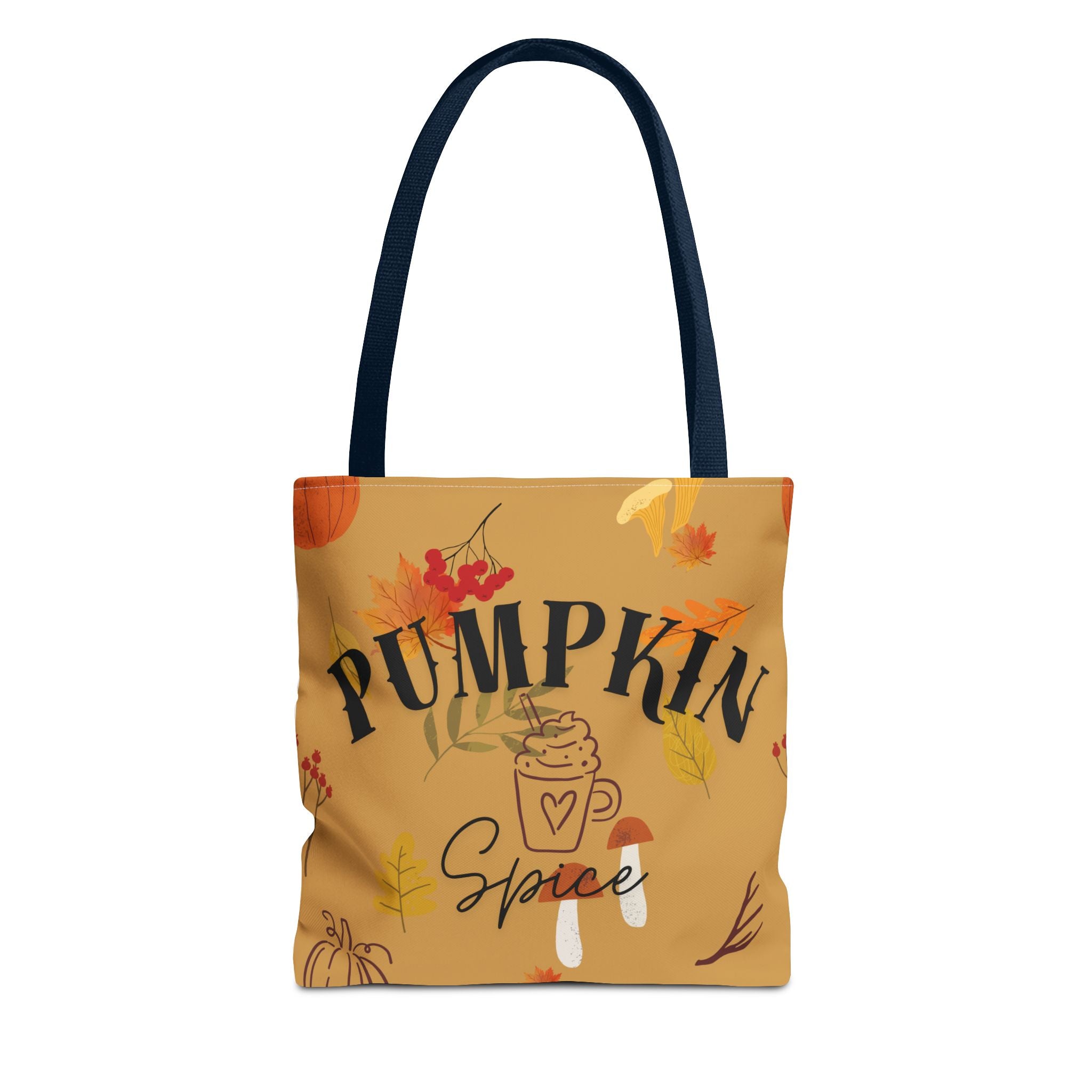 Autumn Vibes Tote Bag, Cute Pumpkin Spice Bag, Fall Patterned Bag, Everyday Use, Gift for Her, Seasonal Shopping Bag