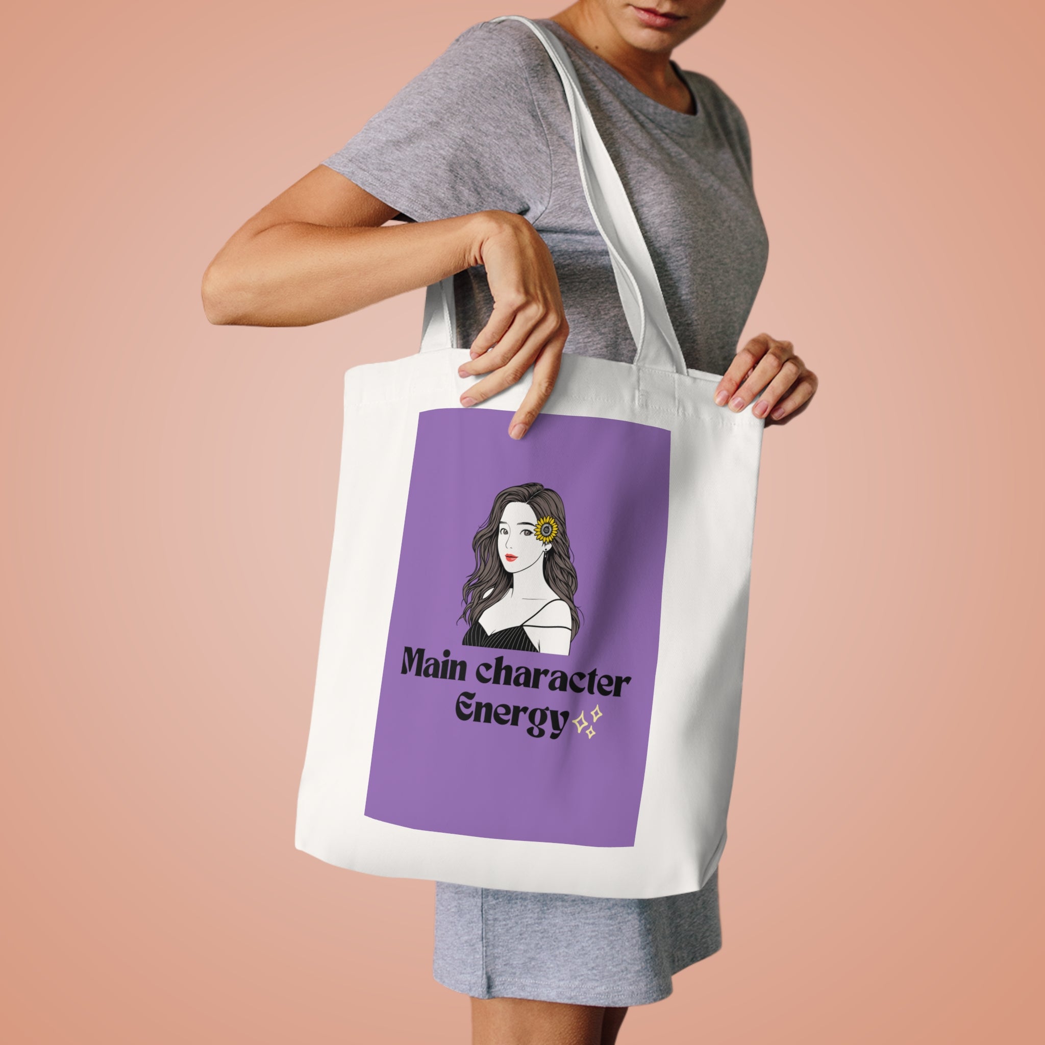 Main Character Energy Cotton Tote Bag, Unique Eco-Friendly Gift, Stylish Shopping Bag, Perfect for Everyday Use, Trendy Tote for All [...]